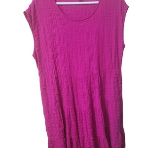Knox Rose Fuchsia Textured Mini Dress